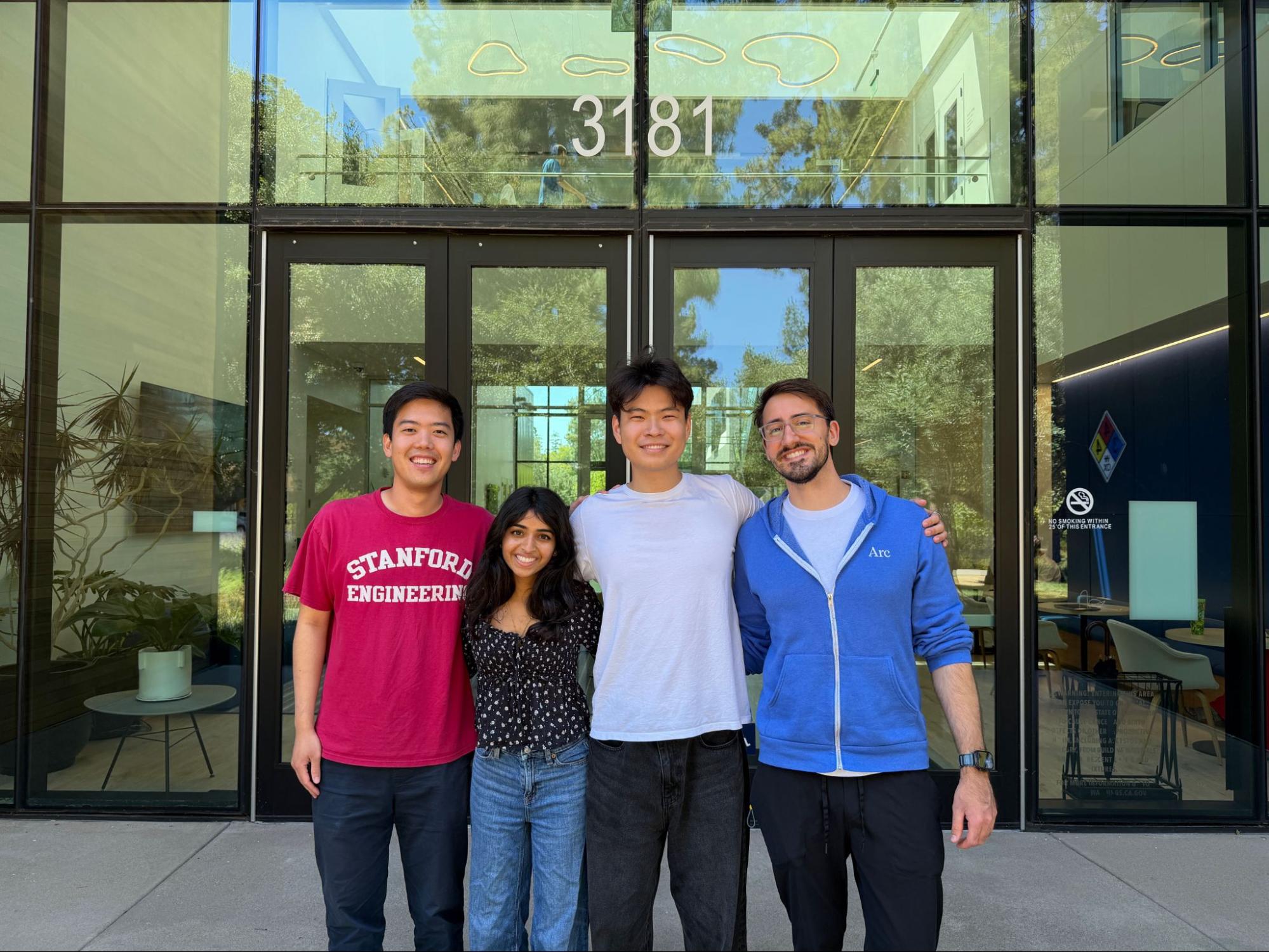Proto co-authors Brian Hie, Aditi Merchant, Daniel Guo, and Ben Viggiano